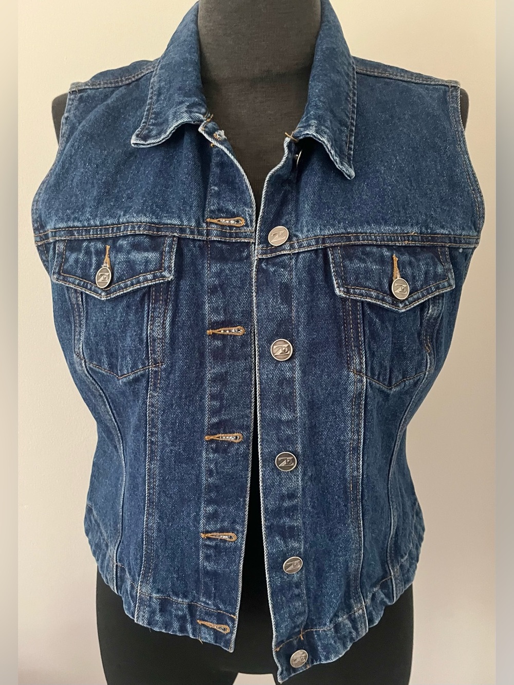 Vintage 90's Zana Di Denim Vest Jacket Womens size large